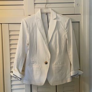 Rachel by Rachel Toy white linen blazer size 10